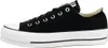 A side view of a black Converse Chuck Taylor All Star Lift Ox platform sneaker against a white background. Voir les images du produit