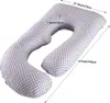 A white and black polka dot pregnancy pillow is shown on a white background with measurements indicated. Náhled obrázku produktu