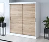 Szafa przesuwna 180x200cm - Biały Mat i Dąb Sonoma - Szafa Podgląd zdjęcia produktu 2
