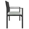 The Living Store Gartenbank 2-Sitzer mit Kissen Schwarz Produktbild-Vorschau 5