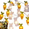 Osterhasen Lichterkette mit Karotten, 2m 20 LED, Produktbild-Vorschau 1