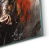 DEQORI Hybrid Leinwand Bild 30x30 cm 'Stier im Farbensturm' Produktbild-Vorschau 5