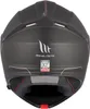 The back view of a matte black motorcycle helmet. Náhľad obrázku produktu