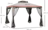 Outsunny Gartenpavillon Pavillon Gartenzelt mit 4 Produktbild-Vorschau 3