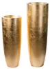 Gilde Übertopf XXL, "Konus", Fiberglas, Poly, goldfarben, Produktbild-Vorschau 3