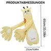 A stuffed giraffe toy with measurements indicated. Produktbild-Vorschau