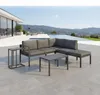 Mucola Sitzgruppe Aluminium Ecksofa mit Beistelltisch Produktbild-Vorschau 12