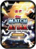 A metal tin packaging for a trading card game, featuring a stadium and lightning graphics. Podgląd zdjęcia produktu