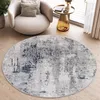 Tapis SKY Rond Moderne Gris Clair Salon 200 x 200 cm Voir les images du produit 1