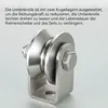 48-mm-V-Umlenkrolle – Edelstahl – 2 Kugellager – Fitness – Produktbild-Vorschau 4