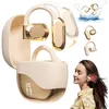A collage of images showing wireless earbuds, a charging case, and a person wearing the earbuds. Produktbild-Vorschau