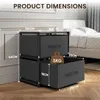 Verdego Kommode mit 2 Stoffschubladen, 40x26x46cm Produktbild-Vorschau 2