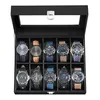 Uhrenbox mit 10 Fächern, Uhrenkasten, Glasdeckel, Produktbild-Vorschau 15