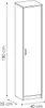 BDW, Kleiderschrank, 40×185×35 cm, 5 Einlegeböden, 1 Tür, Produktbild-Vorschau 3