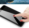 A hand is touching the screen of a smartphone, which is covered by a screen protector. Produktbild-Vorschau