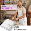 EllaTex Schürze Kochschürze Latzschürze 100% Baumwolle Produktbild-Vorschau 2