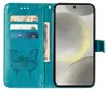Galaxy S25 Hülle, Schmetterling Prägung Leder Kartenfächer Produktbild-Vorschau 4