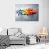 Leinwandbild Wandbild Abstrakt Grau Bunt - 100x70 cm - Produktbild-Vorschau 2