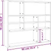 vidaXL Scaffale a muro rovere Sonoma 90x16x78 cm materiale Anteprima dell’immagine prodotto 15