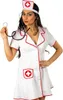 Detailaufnahme Krankenschwester Kostüm Nettie für Damen von Vorne mit weißem Kleid und Krankenschwesterhaube Produktbild-Vorschau