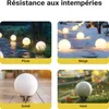 Wiltec Lampe boule extérieure – 300 x 300 x 510 mm – Ø 30 Voir les images du produit 5