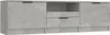 Mobile TV grigio cemento 140x35x40 cm materiale a base di Anteprima dell’immagine prodotto 1