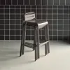 Set 4 sedie alte bistrot in acciaio, Antracite Anteprima dell’immagine prodotto 4