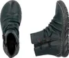 A top-down and side view of a pair of green women's boots. Náhled obrázku produktu