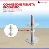GeZu Impex® base per palo Ulrich regolabile in altezza M20 Anteprima dell’immagine prodotto 3