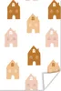 MuchoWow® Poster Kinder - Haus - Muster 80x120 cm - Produktbild-Vorschau 1