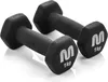 Meteor Hantel-Set 2x1 kg Gusseisen PVC Kurzhanteln Hexagon Produktbild-Vorschau 1