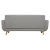 Miliboo - Skandinavisches 3-Sitzer-Sofa in Hellgrau und Produktbild-Vorschau 4