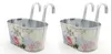 Metall Hängetopf mit 2 Henkeln - 23cm x 11cm Rosen 2 Stück Produktbild-Vorschau 2