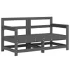 vidaXL Garten-Ecksofas 2 Stk. Grau Massivholz Kiefer Produktbild-Vorschau 1
