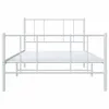 Bettgestell mit Kopf- und Fußteil Metall Weiß 107x203 cm Produktbild-Vorschau 5
