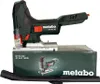 A Metabo cordless jigsaw is shown on top of its packaging box. Voir les images du produit