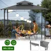 XMTECH BBQ-Pavillon 244 x 153 x 250 cm Anthrazit Stahl Produktbild-Vorschau 1
