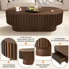 Table basse ovale Merax avec 1 tiroir, table d'appoint pour Voir les images du produit 7