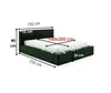 A diagram of a bed with dimensions indicated. Produktbild-Vorschau