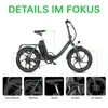 Maxtron Mule-S E-Bike Klapprad Elektrofahrrad, 20×3.0 Zoll Produktbild-Vorschau 9