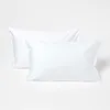 HOMESCAPES Taie d'oreiller 40 x 60 cm, blanc, 100% coton Voir les images du produit 1