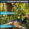 2-in-1 Akku Hochentaster Kettensäge, 1,1-2M Teleskopstiel, Produktbild-Vorschau 2