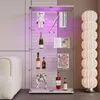 INONEFT Glazen vitrine met LED-verlichting, dubbele deuren, Productafbeelding-voorbeeld 7