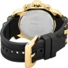 Close-up view of the back of a gold and black Invicta Pro Diver watch with a black rubber strap. Náhľad obrázku produktu