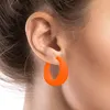 auffällige Creolen / Ohrringe in knalligen Farben - orange Produktbild-Vorschau 2