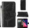 iPhone SE 2020 Hülle, Schmetterling Prägung Flip Leder Produktbild-Vorschau 1