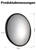 Wiltec Sicherheitsspiegel 80 cm konvex Schwarz, runder Produktbild-Vorschau 3