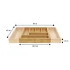 A bamboo cutlery organizer with dimensions indicated. Podgląd zdjęcia produktu