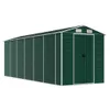Abri de jardin vert 191x555x198 cm acier galvanisé Voir les images du produit 1