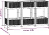 A diagram of a raised garden bed with dimensions indicated. Anteprima dell’immagine prodotto